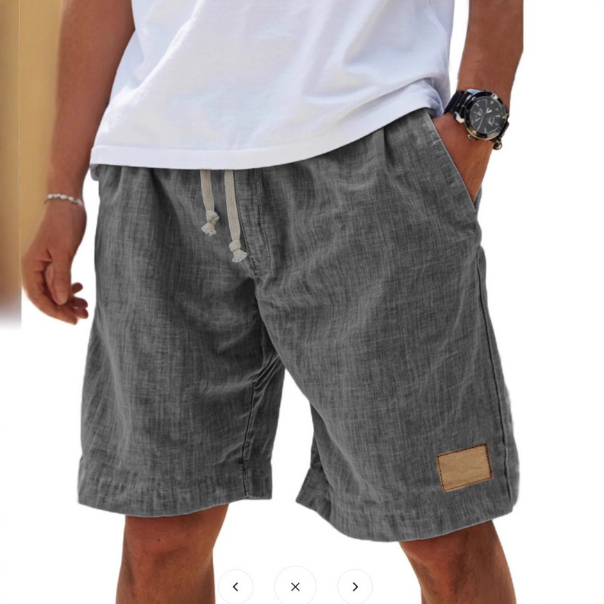 Breathable Vintage Corduroy Men’s Loose Summer Shorts - Cropped