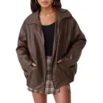 Women's Oversized Biker's Leather Jacket Fall Winter Fashion