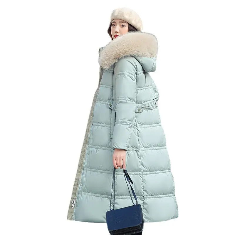 Warm Commuter Padded Cotton Coat for Women, Fur Collar