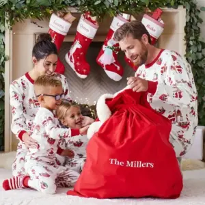 Matching Family Christmas Loungewear Set in Red - Sizes 2 T-3 XL