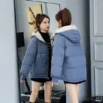 Women's Short, Loose-Fitting, Padded Cotton Jacket Coats