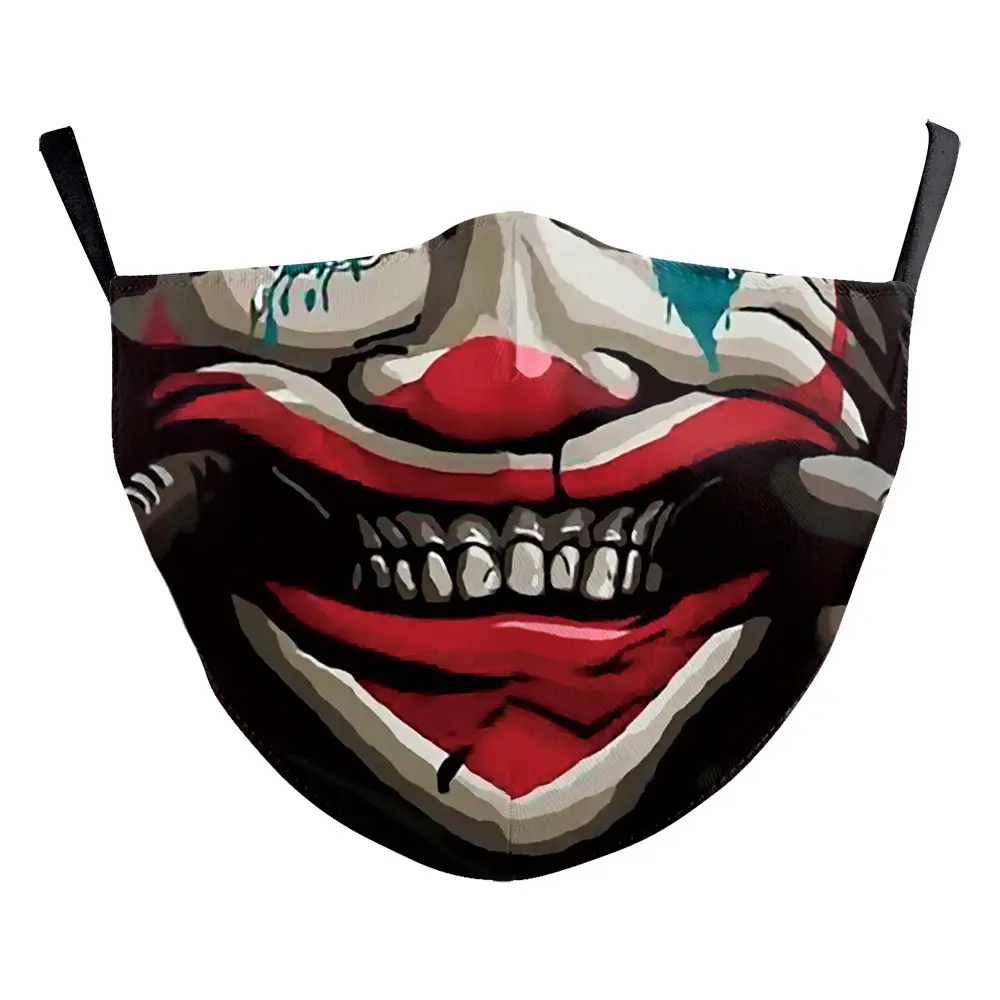 Lightweight Double-Layer Digital Print Skull Funny Face Mask