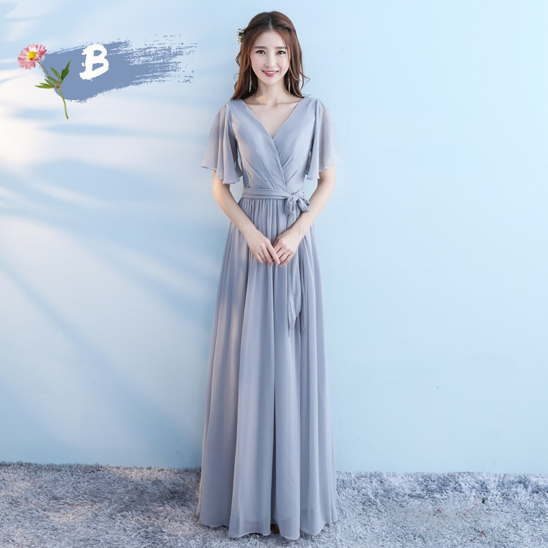 Sleeveless Deep V-Neck Bridesmaid Dress Sleeveless Deep V-Neck Bridesmaid Dress