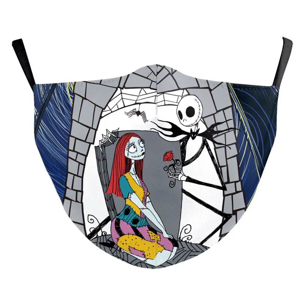 Double-Layer Halloween Digital Printing Face Mask - Adult Double-Layer Halloween Digital Printing Face Mask - Adult