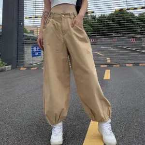 Warm Fleece High Waist Wide Leg Pants for Women, Distressed