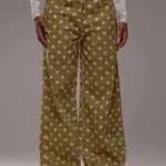 Casual Polka Dot Mid-rise Non-stretch Jeans