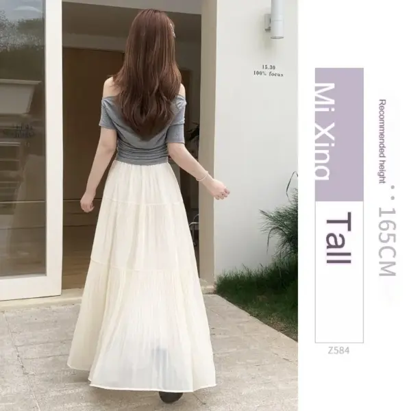 Womens Purple High-Waisted Flowy Fluffy Knit Skirt Womens Purple High-Waisted Flowy Fluffy Knit Skirt