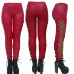 e54e2a68-acaf-4c19-af79-1642170f6aaf.webp Punk-style Faux Leather Patent Leather Matte Cropped Pants