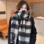 Thickened Tassel Neck Warmer Scarf, 28 x200 cm Knit