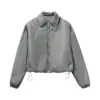European And American Style Imitation Leather Pilot Casual Jacket Coat European And American Style Imitation Leather Pilot Casual Jacket Coat