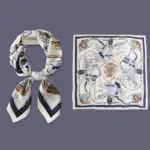 Yellow Small Square Silk Scarf For Women