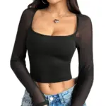 e64714f9-5b97-4b39-b90f-164f434f7fc0.webp Sleek Slim Fit Black Square-Neck Long Sleeve T-Shirt