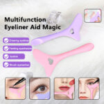 e6970710-9efe-4d26-a9ce-f58497049585-1.jpg Silicone Eyeliner Stencil Wing Tip Mascara Drawing Lipstick Aid Face Cream Applicator For Beginners Makeup Tool Eyeliner Stencils Silicone Winged Tip Eyeliner Aid Eyebrow Pencil Stencil Reusable