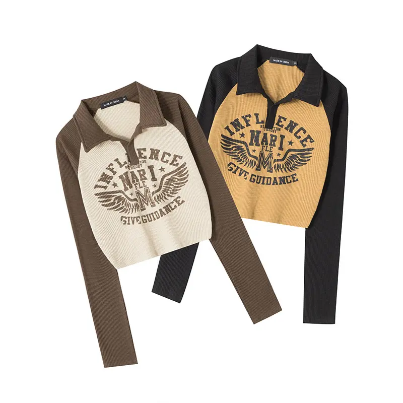 Raglan Sleeve Short Long Sleeve Top Women