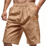 e75769c5-913c-481f-a11d-df6cb8887b6a-4.jpg Breathable Linen Blend Mens Shorts for Summer Sports - Plus Size