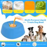 Pet Slow Feeder Non-Slip Spherical Dog Licking Bowl Anti-Choking Dog Bowl Lick Toy For Liquid Treats Bone Broth Yogurt