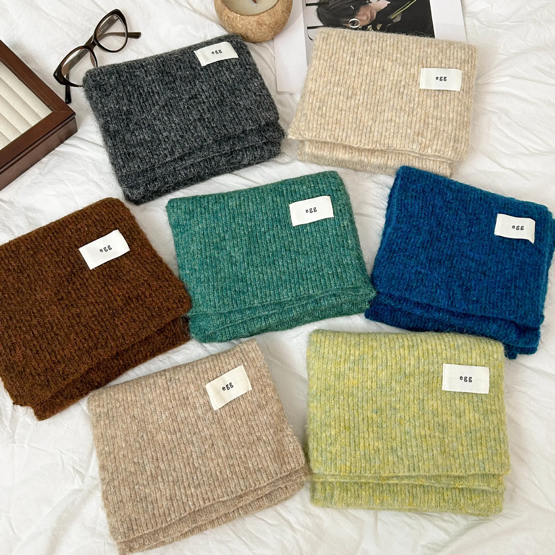 Soft Chewy Knitted Warmth-Enhancing Thickened Scarf For Women