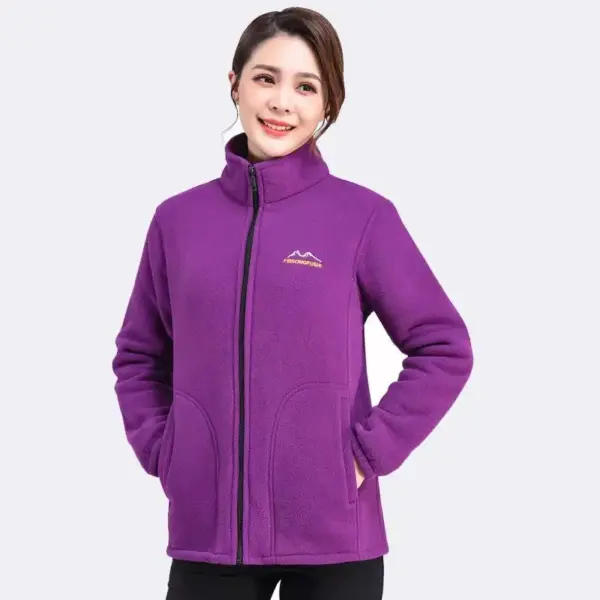 Women's Thickened Zip-up Stand-collar Loose Sports Jacket