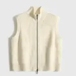 e8631453-c01a-4c5c-a728-23eaf2c33981.webp Merino Wool Loose-Knit Cardigan Vest with Tie Detail