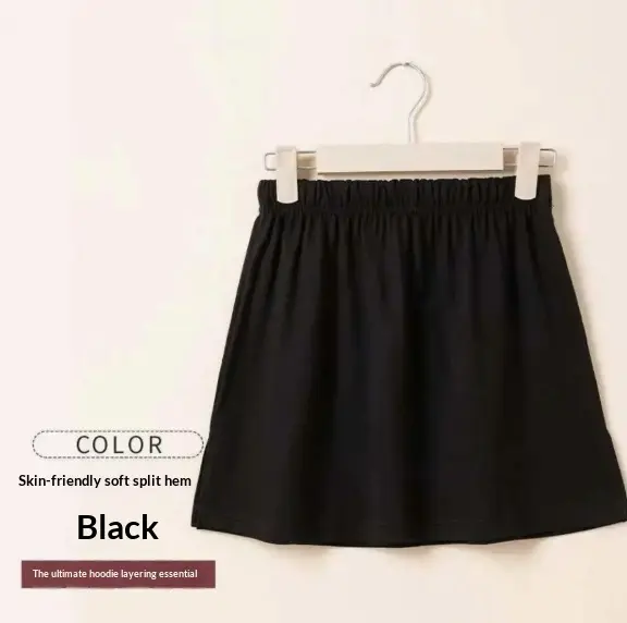 Women's Mock Two-Piece Skirt With Hoodie Hemline