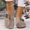 Comfortable Square Toe Slip-On Sandals, Flat Rubber Sole