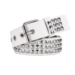 Square Bead Rivet Metal Pyramid Belt
