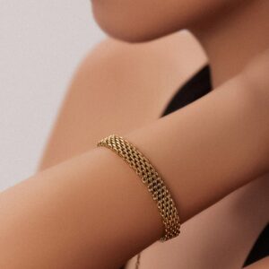 Modern Electroplated Stainless Steel Chain Bracelet for Women