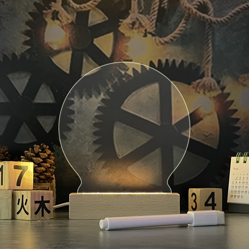 Warm LED USB Acrylic Message Board Night Light with Pen Warm LED USB Acrylic Message Board Night Light with Pen
