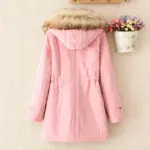 Comfortable Mid-Length Cotton Hoodie with Drawstring Fit