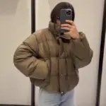 Warm High-Neck Cotton Filled Padded Coat for Women
