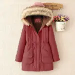 Comfortable Mid-Length Cotton Hoodie with Drawstring Fit