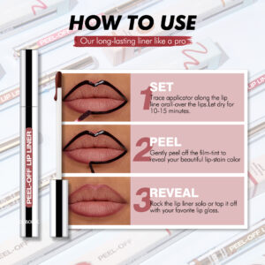 Fade-Resistant Tear-Off Lip Liner Dye-and-Peel, 3.5 ml