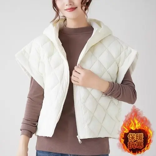 Women's Vest With Fly Sleeves And Hoodie Trendy Coat Women's Vest With Fly Sleeves And Hoodie Trendy Coat