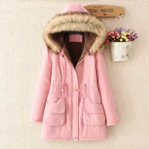 Comfortable Mid-Length Cotton Hoodie with Drawstring Fit