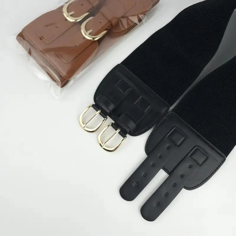 Elastic Wide Waist Belt for Skirt Decoration, Black Elastic Wide Waist Belt for Skirt Decoration, Black