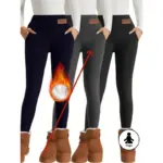 Women's High Waist Warm Fleece Lined Leggings