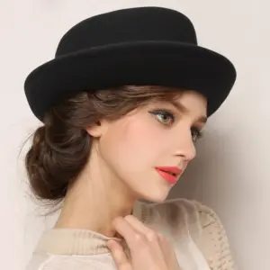 Retro Wool Top Hat for Warmth, One Size Fits All