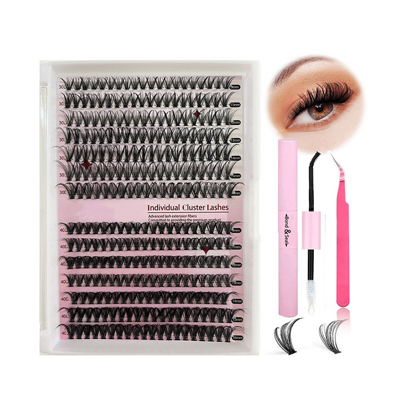 DIY Cluster False Eyelashes Mixed Pack 9-16 mm 30 D/40 D - 14 Rows