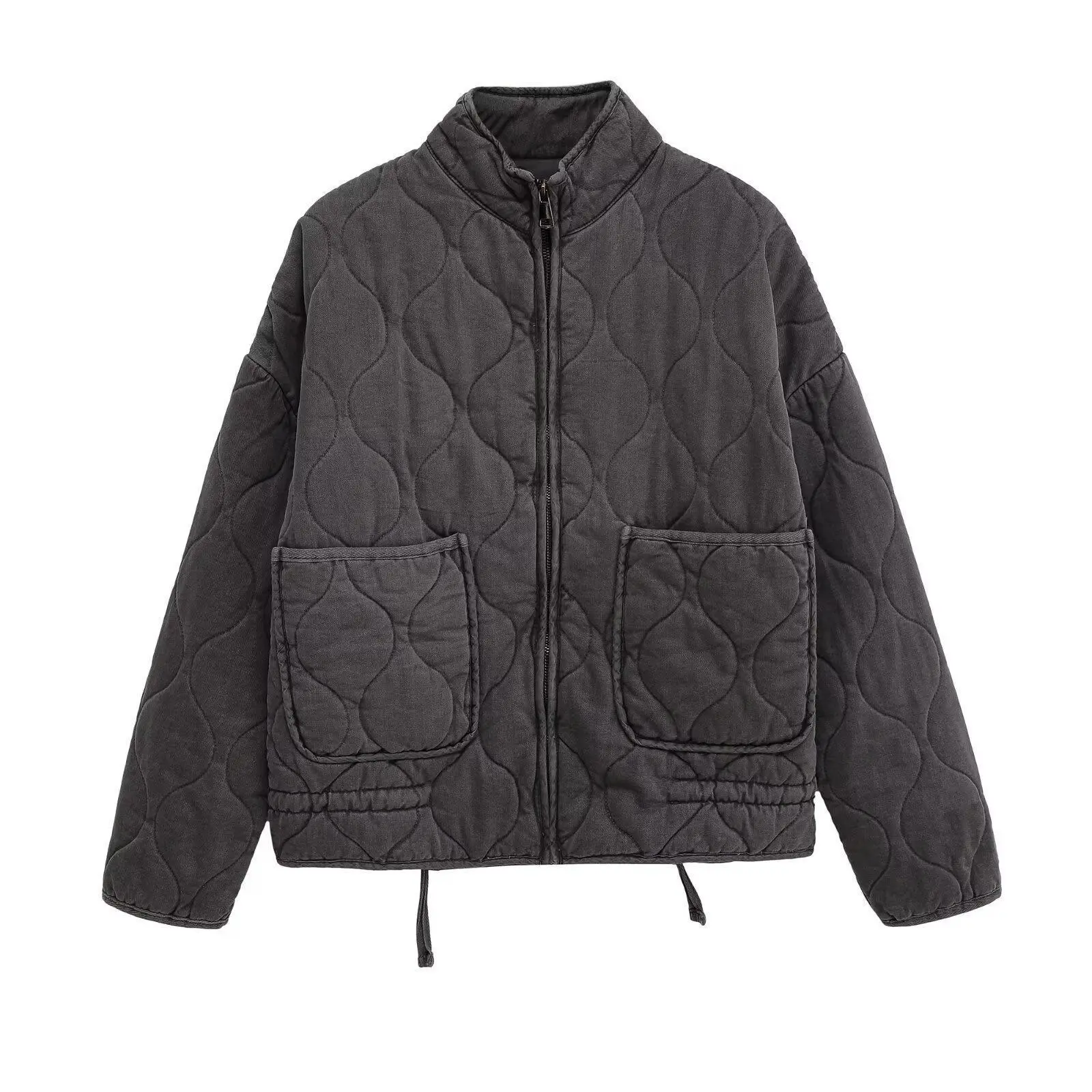 Warm Women’s Cotton Coat for Fall/Winter with Pockets