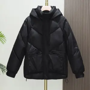 Women’s Hooded Padded Short Jacket, Chenille & Silk Cotton