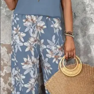 Breathable Summer 2-Piece Set for Women: Top & Wide Leg Pants