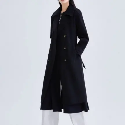 New Autumn Mid-Length Trench Coat For Women New Autumn Mid-Length Trench Coat For Women