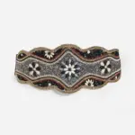 Ethnic Beaded Waist Seal with Hemp Rope, Wide 74 cm
