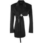 Statement Asymmetric Shoulder Women’s Blazer in Black