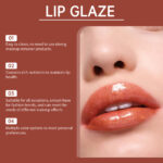 Moisturizing Non-Stick Lip Gloss, Portable 4 ml Orange