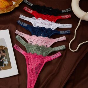 Seamless Low-Rise Lace Panties with Hot-Fix Crystal Trim