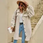 Warm Teddy Bear Plush Hooded Faux Fur Coat, Apricot