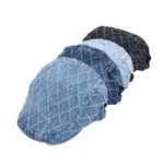 Distressed Denim Beret with Frayed Edges for Retro Style