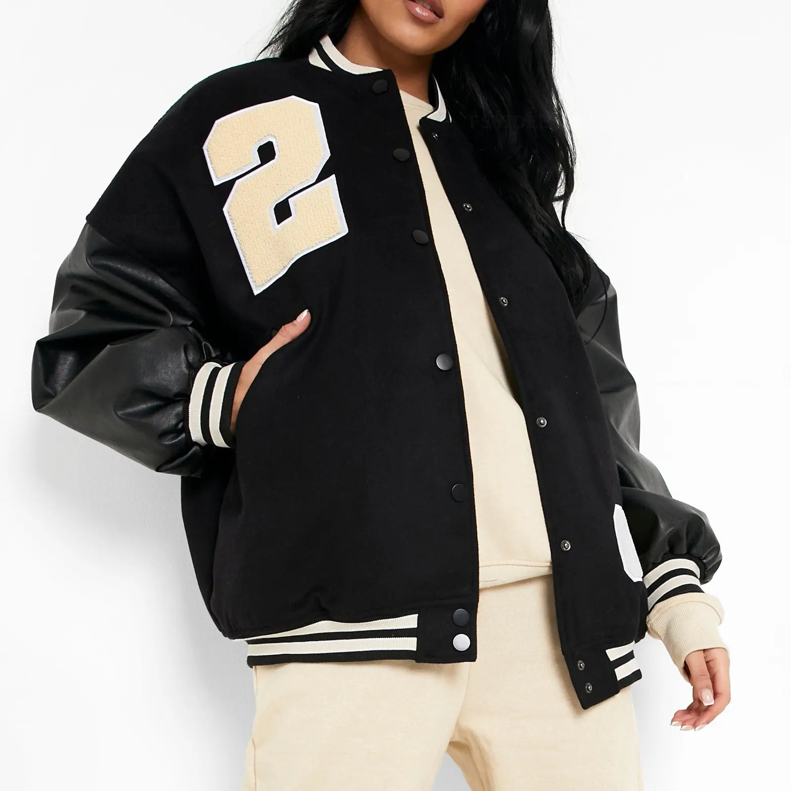 Brushed Thick Women’s Cotton Jacket for Cold Weather