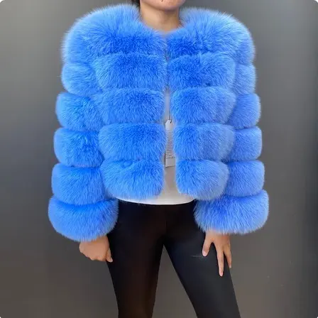 Thickened Faux Fox Fur Patchwork Coat for Winter Warmth